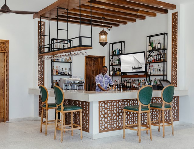 the bar