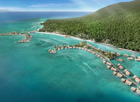 An Overwater Resort between the Jungle and Beach
