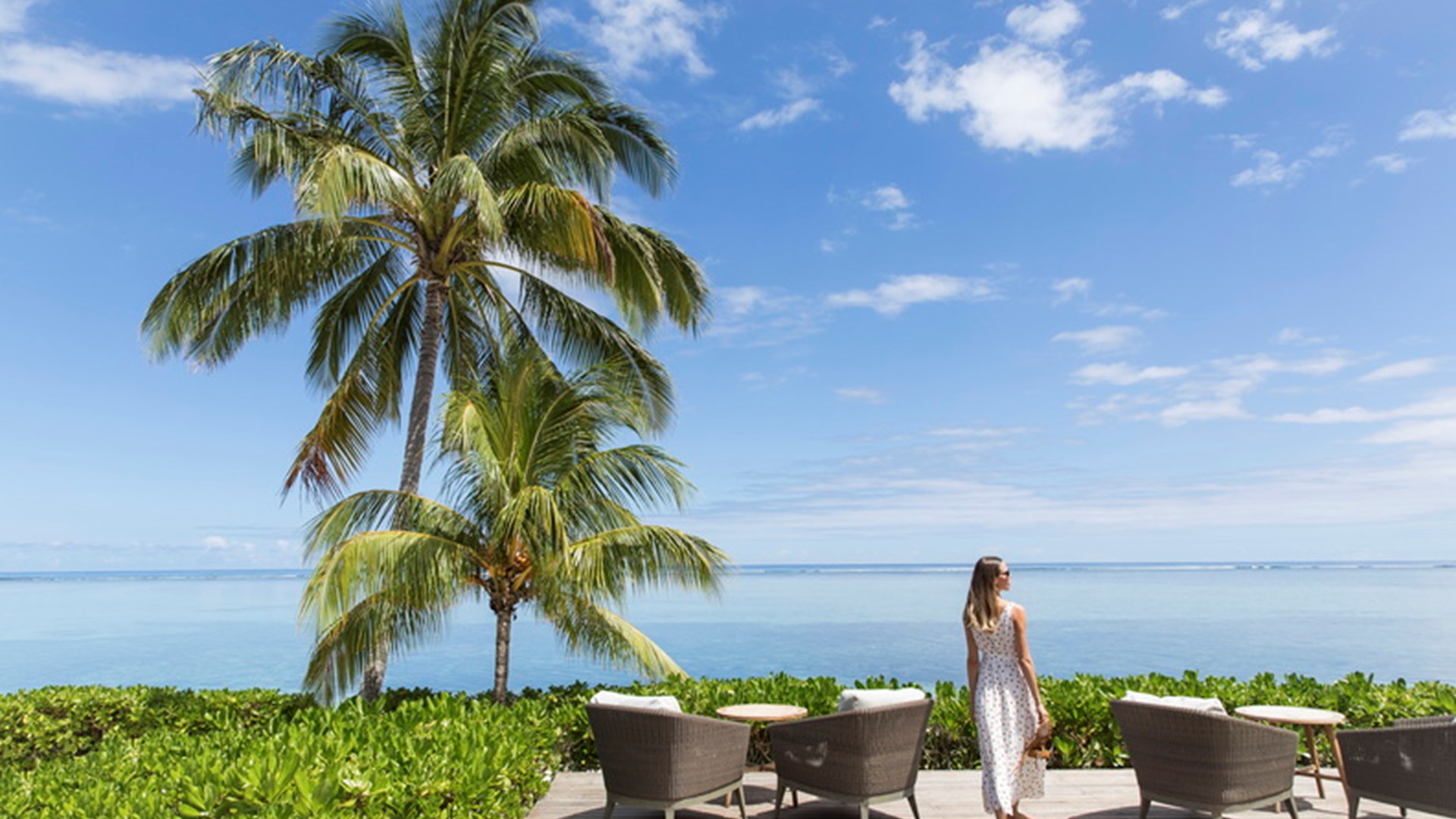 The Terrace's deck at LUX* Le Morne